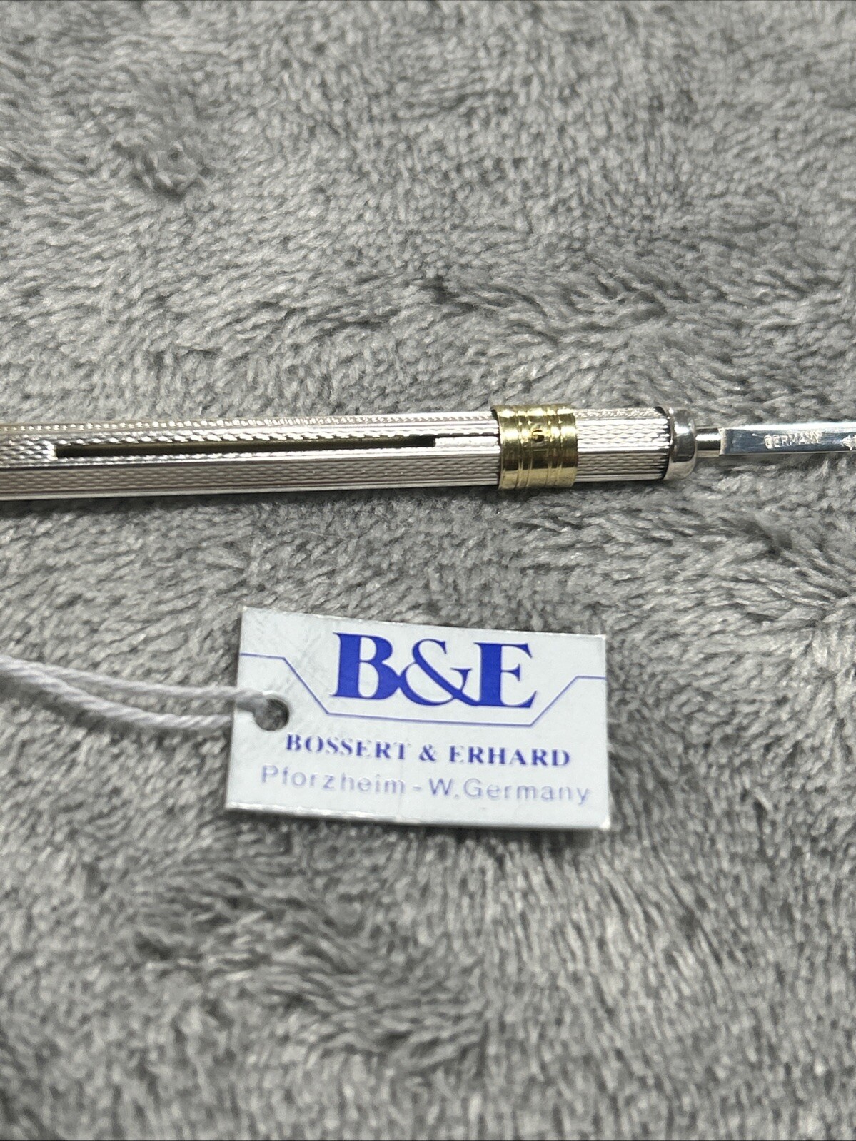 Vintage Bossert Erhard Sterling Silver Sliding Toothpick Retractable German NWT