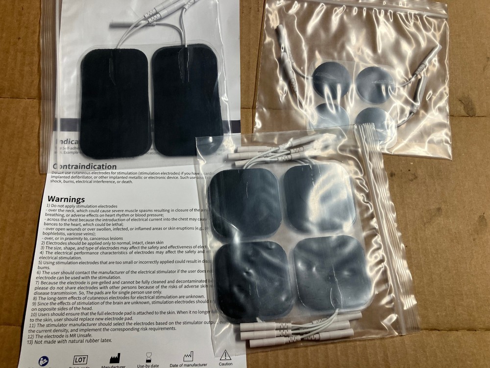 20 Unit Replacement Pads Assorted Sizes - Adhesive Electrode for Ten