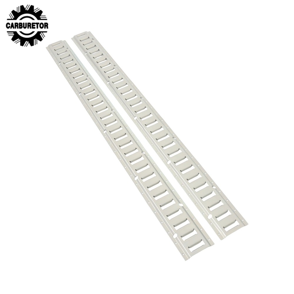 2 Feet Long E Track Rails Silver Finish 2 Pack For Cargo Management System
