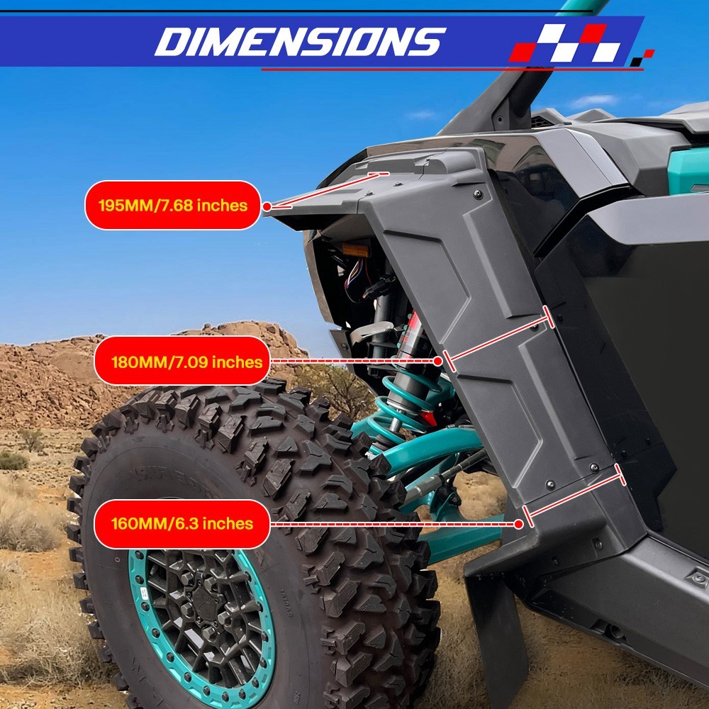 Front&Rear Fender Flares Compatible with Polaris RZR PRO XP 2025+,for 2890407