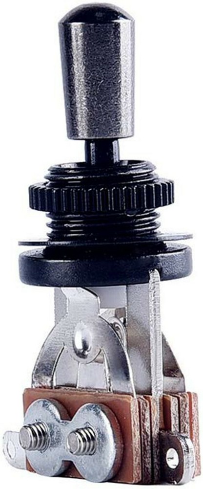 Electric Guitar 3Way Toggle Switch Pickup Selector Switch with Brass Tip Knob BK