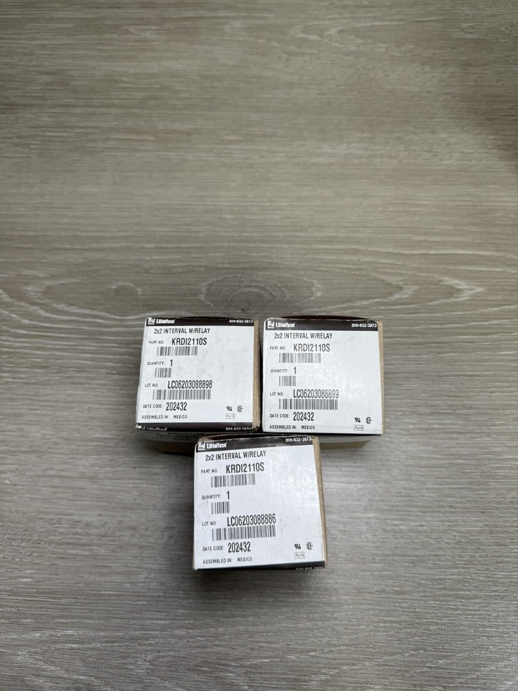 Littelfuse KRDI2110S Time Delay Relay 3 Pack
