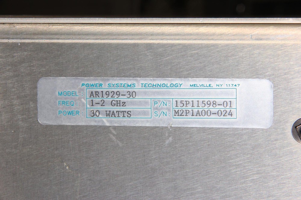 POWER SYSTEMS TECHNOLOGIES LTD AR1929-30 AR Series Solid State Amplifier