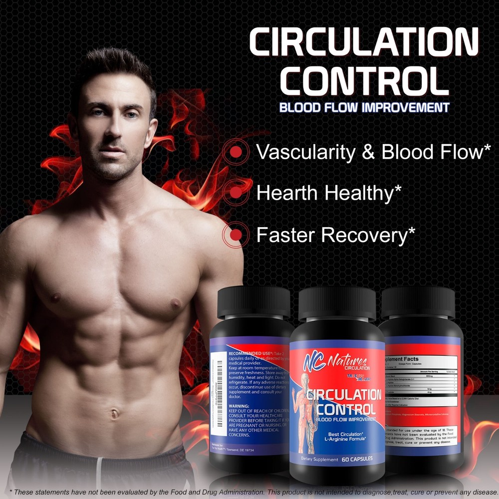 Circulation Control - Blood Flow Improvement - Body & Leg Circulation Supplement