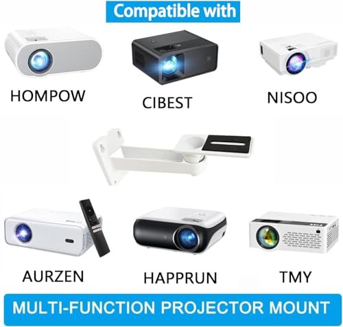 Mini Projector Wall Mount Upgraded Angle Adjustable Projector Mount Length