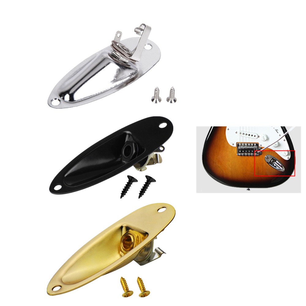 Loaded Boat Style Guitar Pickup Output Input Jack Plug Socket For FD Strat v