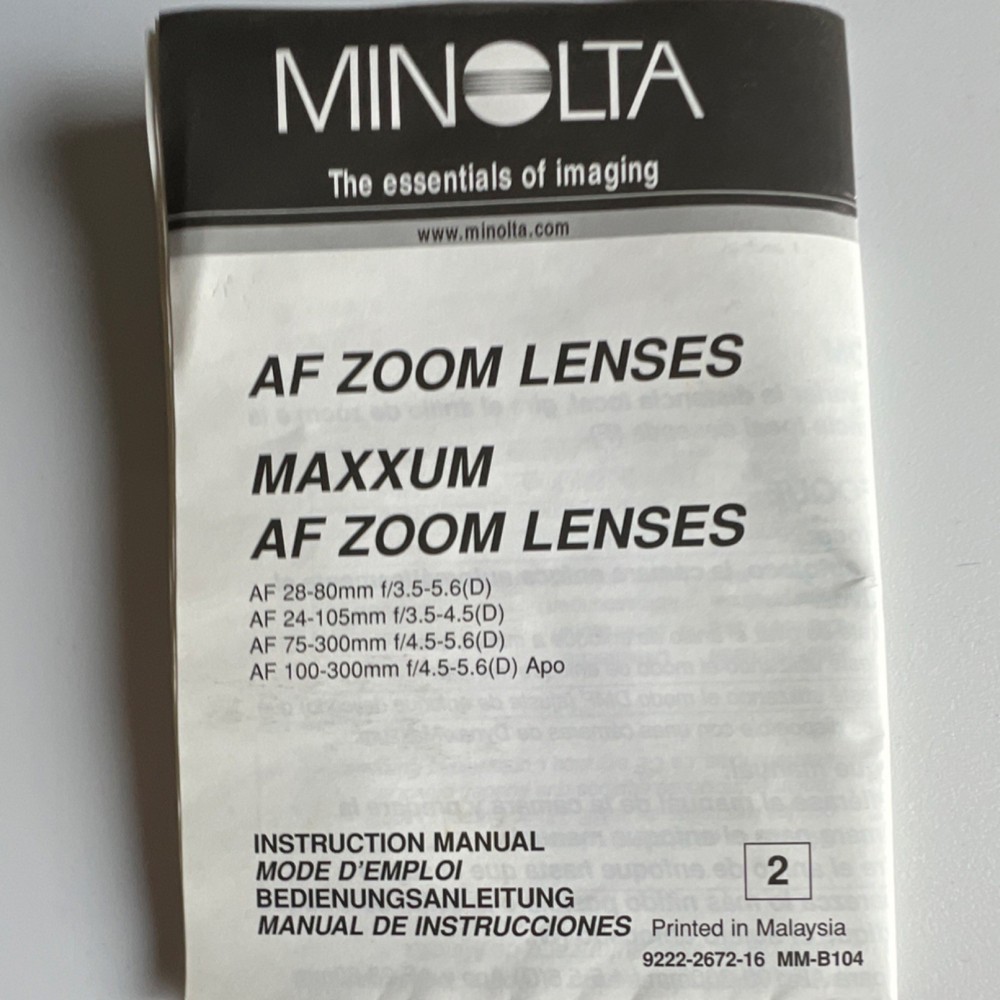 Minolta Dynax 404si Maxxum stsi Camera
