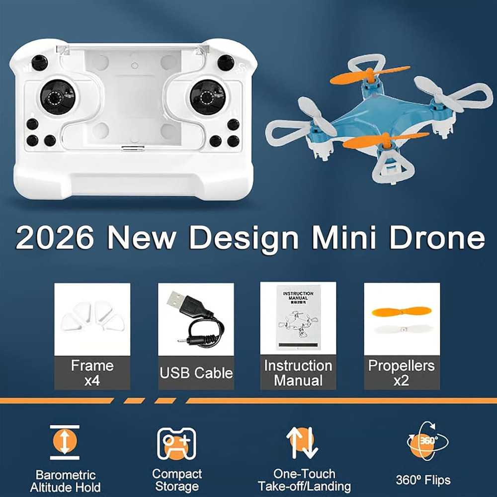 Mini Drone with Easy Stunt Flights & 360° Tricks, Perfect Beginner-Friendly Flye