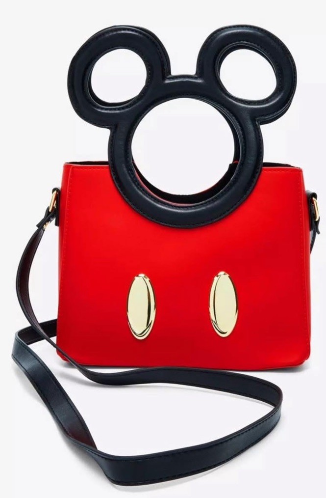 Bioworld Disney Mickey Mouse Silhouette 3D Handles Red Crossbody