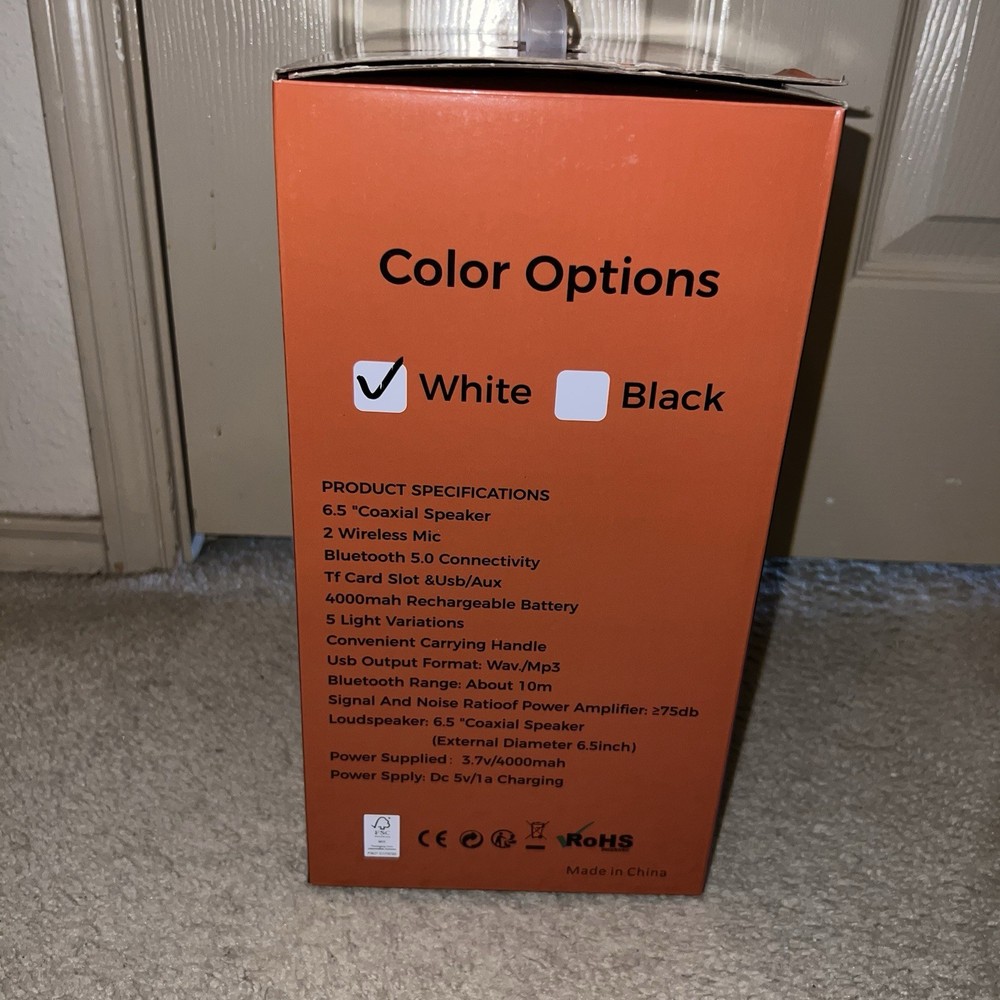 Portable Karaoke Machine with 2 Wireless Microphones