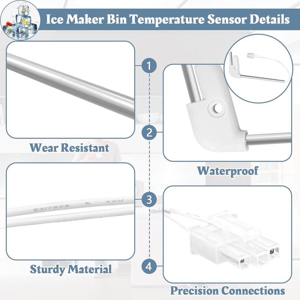 Sthovd W10511923 Ice Maker Bin Temperature Sensor Replacement for Whirlpool...