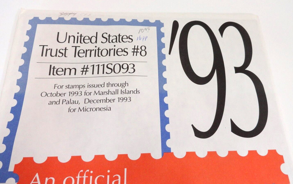 Scott 1993 United States Trust Territories Stamp Album Supplement #8 111S093 NOS