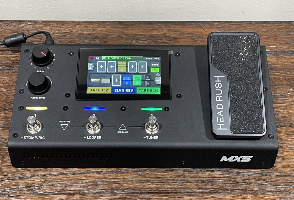 HeadRush MX5 Amp Modeling Guitar Effect Processor.  With Cables And Case