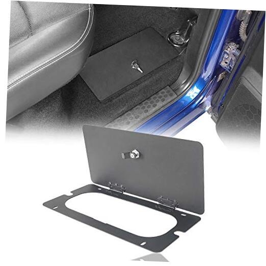 RAM Rear Seat Floor Storage Organizer Tray Lock Vault Box for 09-18 Dodge RAM