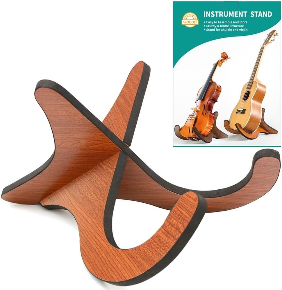 Portable X-Shape Stand for Ukulele and Other String Instruments, Lightweight