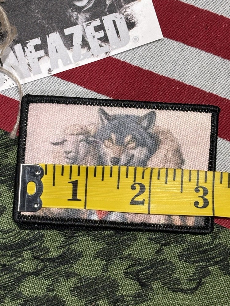 Wolf In Sheep’s Clothing Tactical Hook And Loop Patch High Quality 2x3”