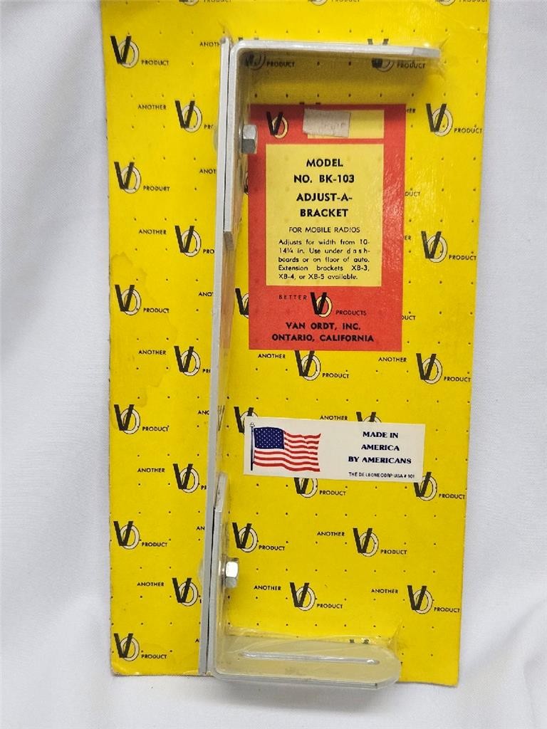 Under Dash Radio Equipment Mounting Bracket, Adjustable 10 - 14.5 inch, USA Made