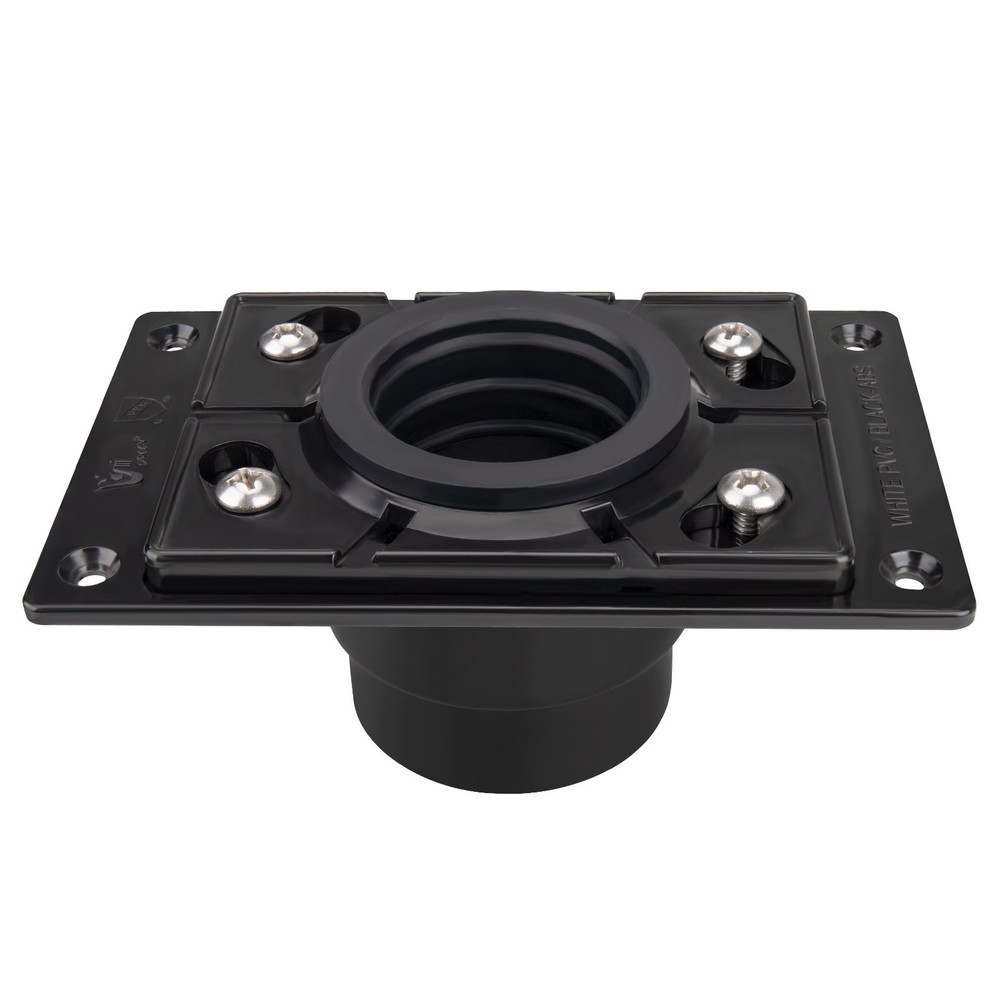 ABS Rectangular Shower Drain Base Fits 2 or 3 Inch Pipe for Bathroom Floor