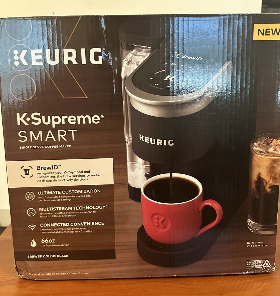 Keurig K-Supreme SMART Single Serve Coffee Maker One Reusable K-cup Include