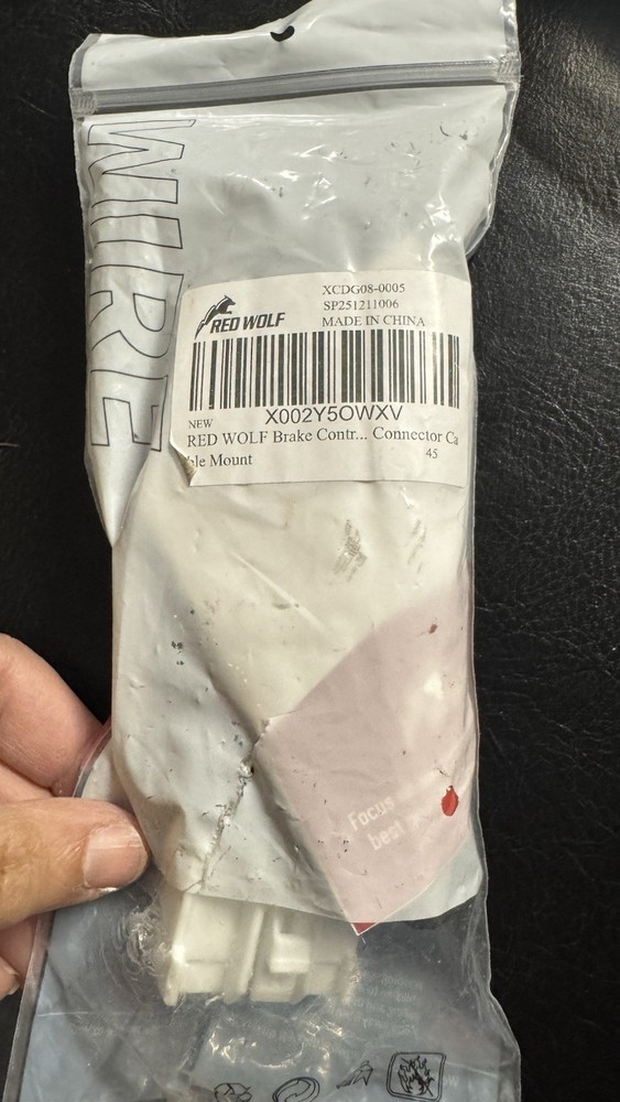 “RED WOLF Brake Controller Wiring Harness Adapter Plug Cable Mount NEW”