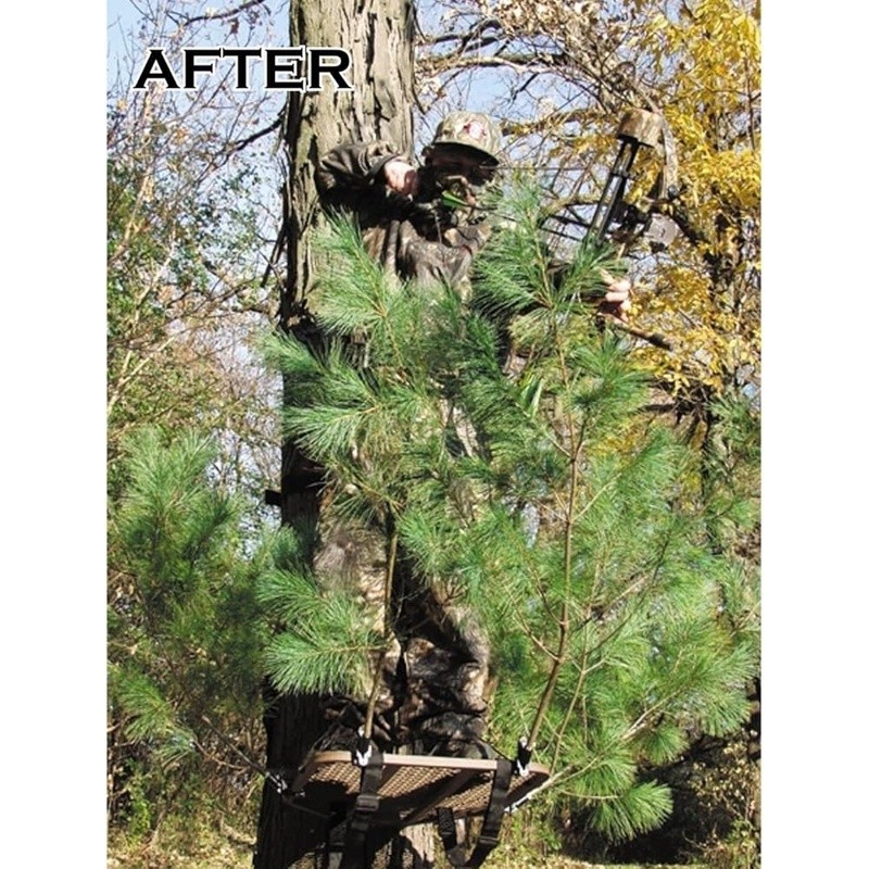 Square Frame Tree Stand Blind Support 2 Branch Holders Concealed Movement Use