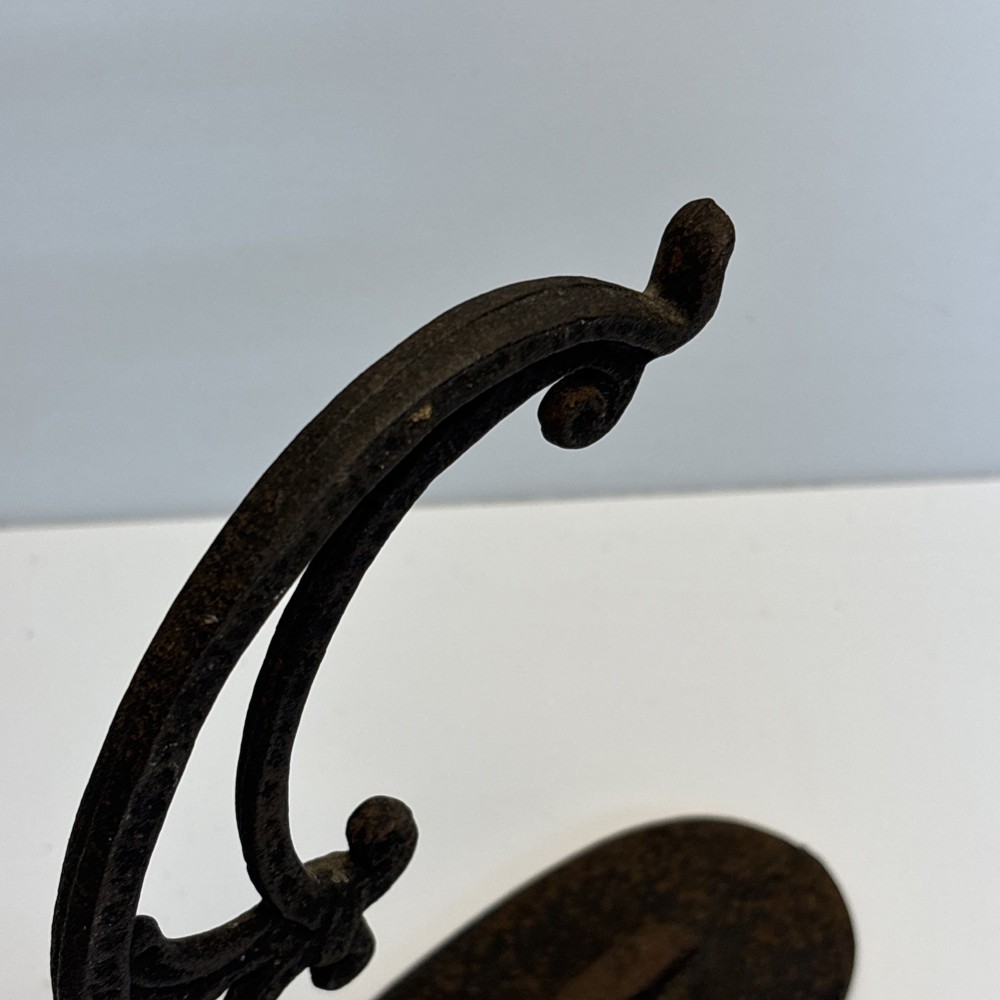 Antique Cast Iron Half Round Gutter Bracket 5½” Ornate Scroll
