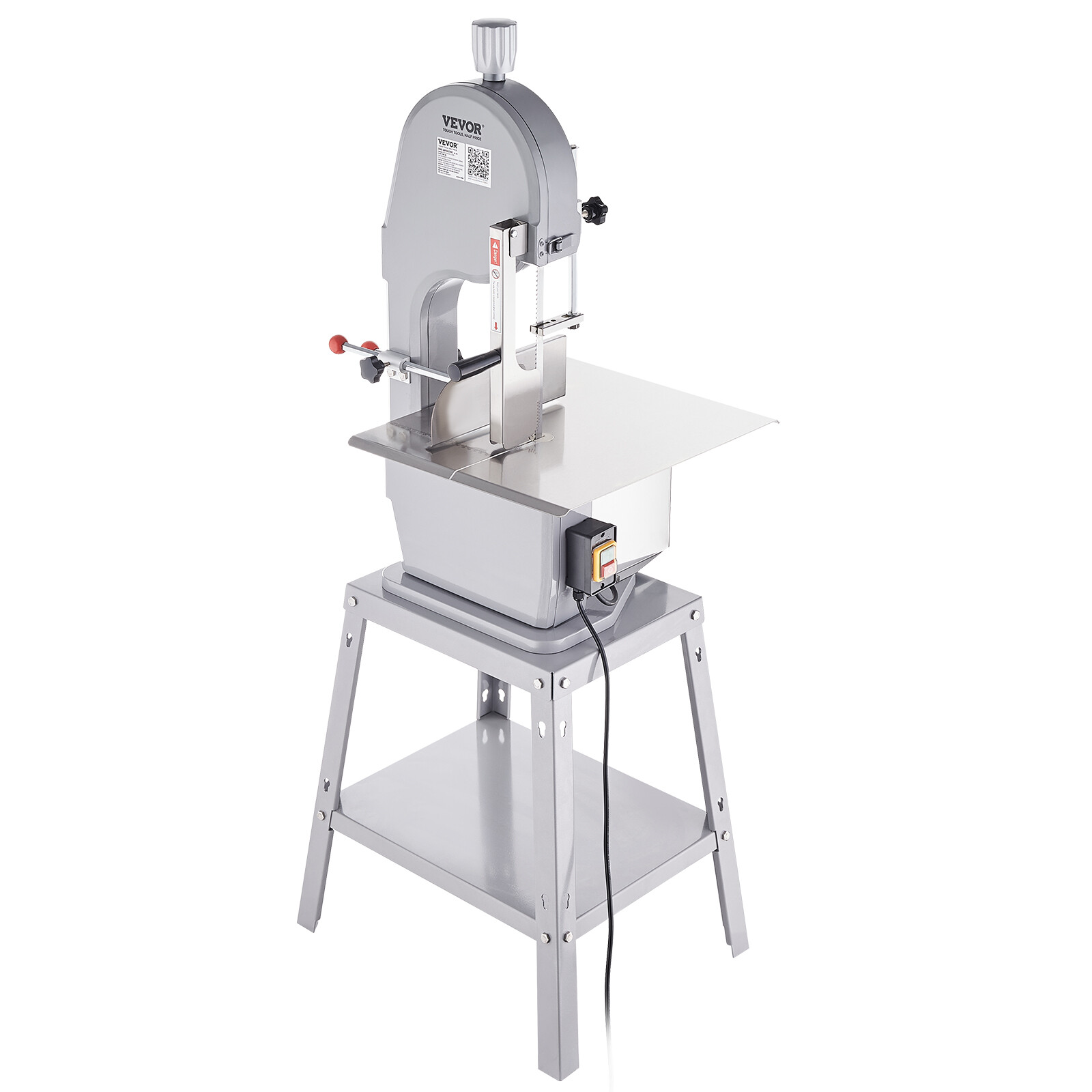 VEVOR 1500W Commercial Electric Meat Bandsaw Stainless Steel Bone Sawing Machine
