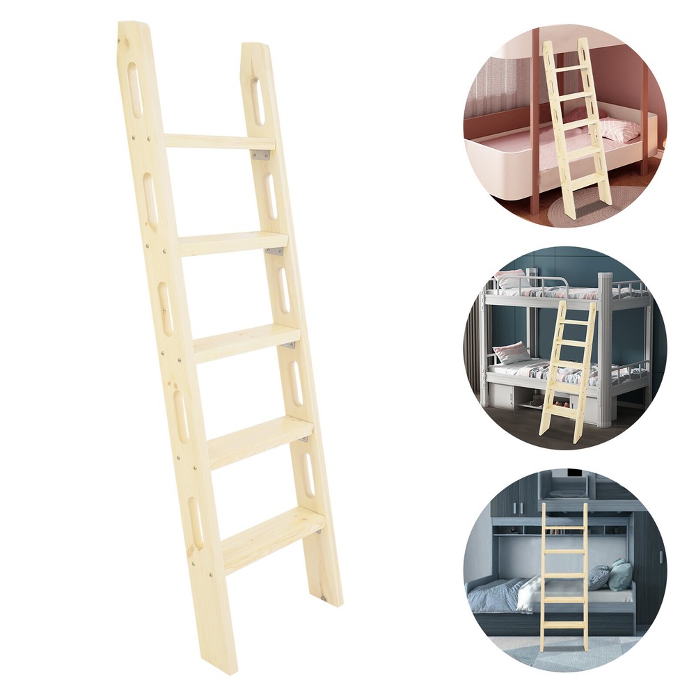 5 Steps Solid Wood Bunk Bed Ladder for Safe, Space-Saving Climbing