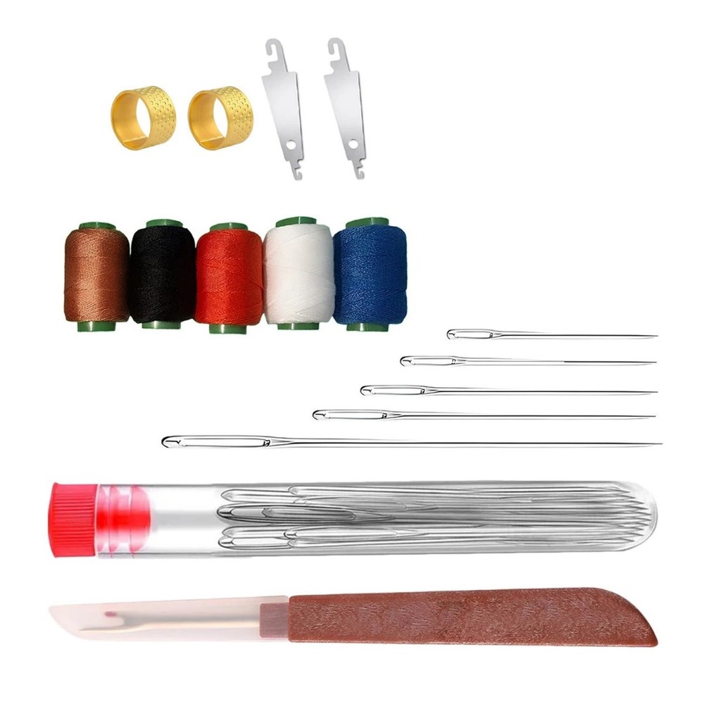 For Crafting 36 Piece Sewing Tool Set Multi-Color Thread Needles Portable Kit