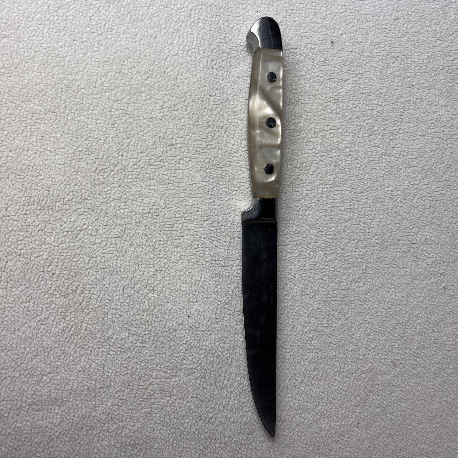 Oneida Vintage Pearl Crest Stirling Silver 9.25" 1 Piece Steak Knife