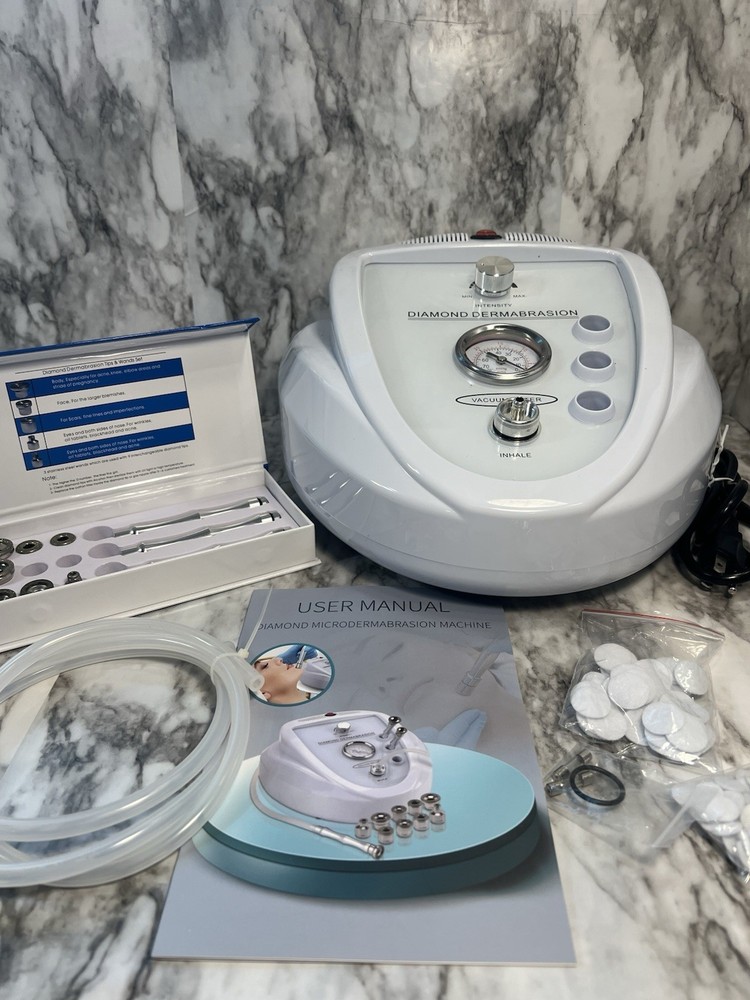 Skin System Diamond Microdermabrasion Machine Adjustable Intensity Tips & Wands