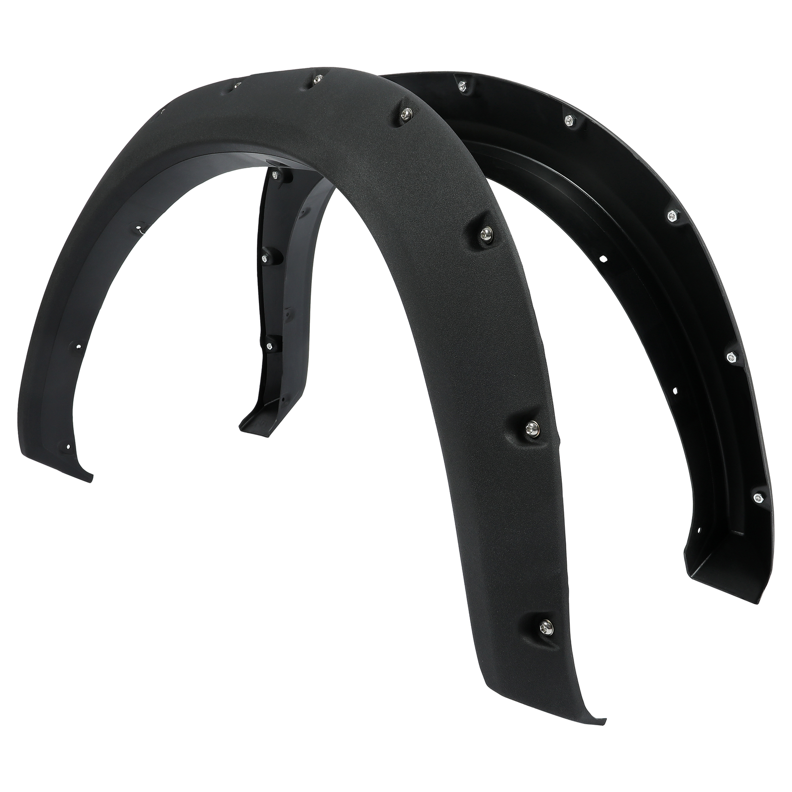 FOR 2009-23 19 DODGE RAM 1500 TEXTURED POCKET RIVETED STYLE WHEEL FENDER FLARES