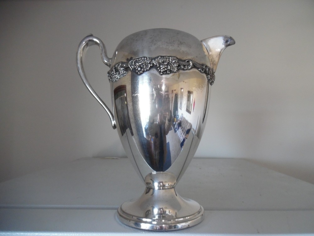 Vintage 10" Gotham 605 Silver plate Water Pitcher