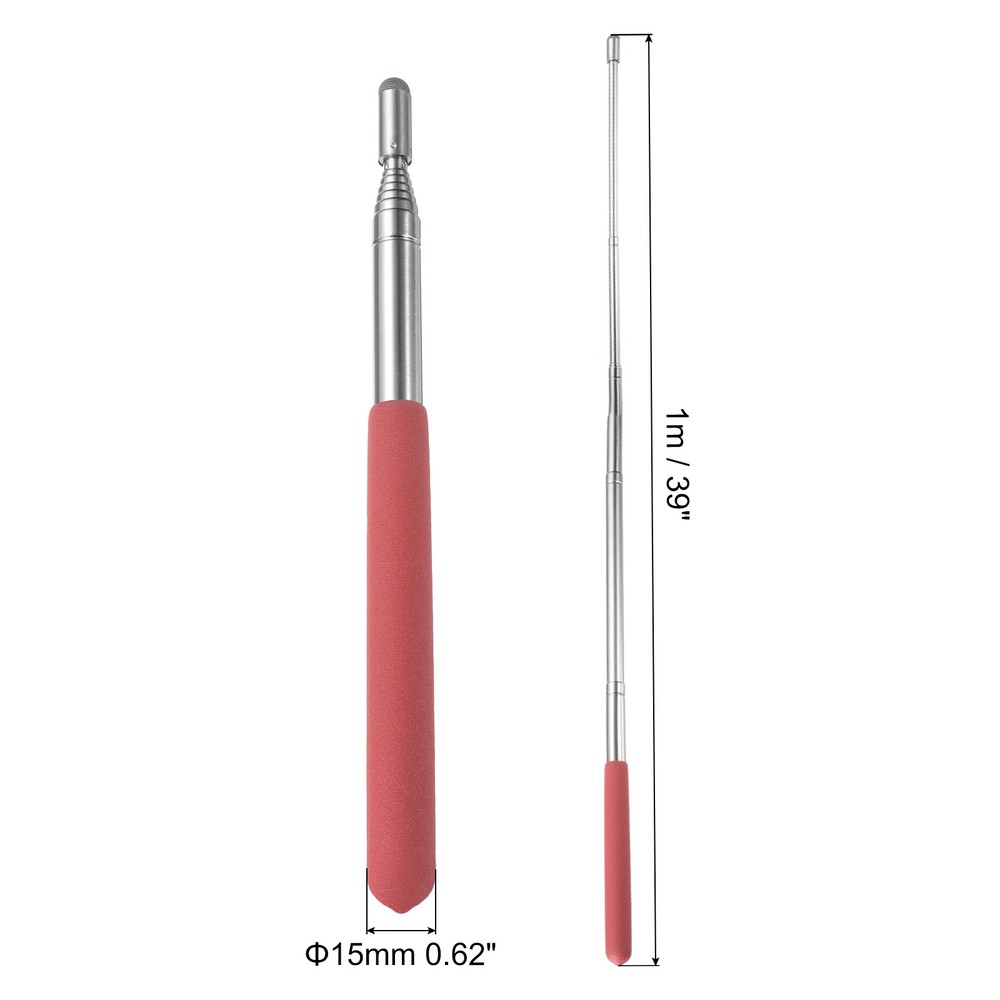 Telescopic Teachers Pointer Teaching Pointer 39 Inch, Red