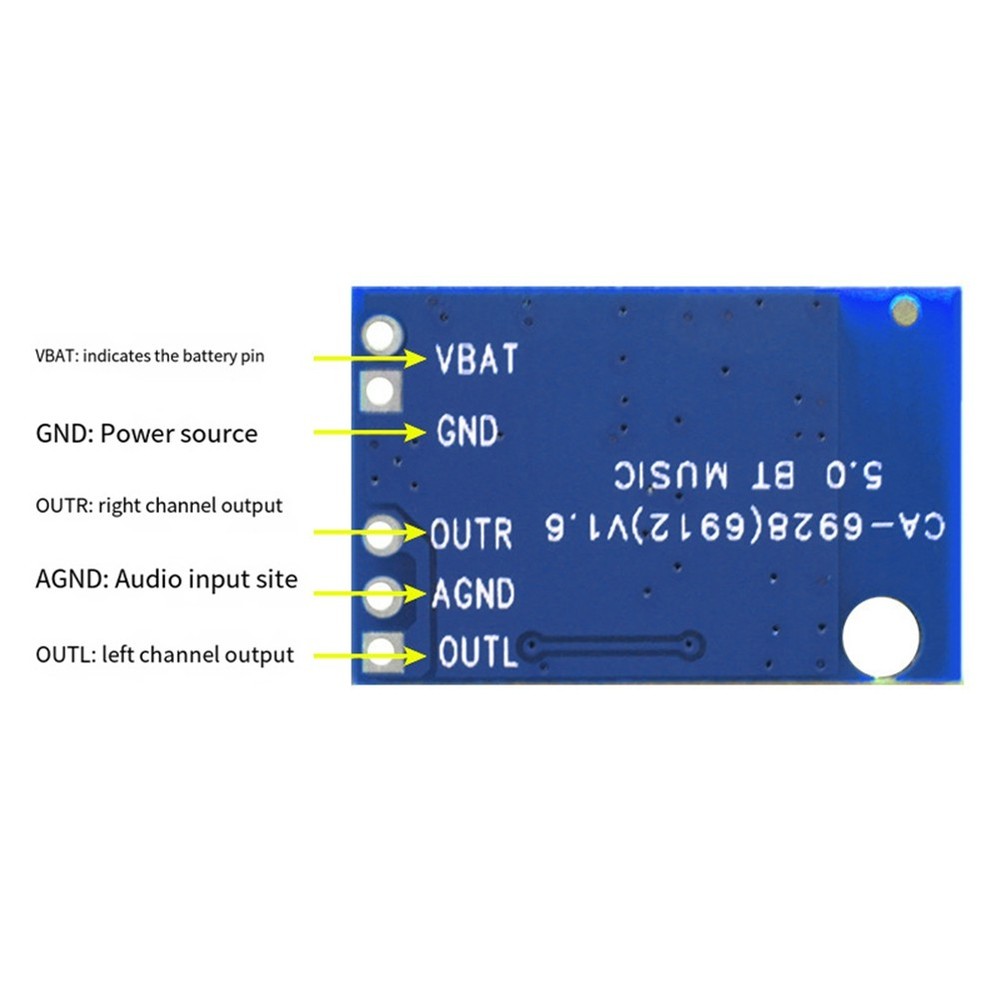 10pcs Bluetooth CA-6928 Bluetooth Audio Module 5V 5.0BT Bluetooth-7050