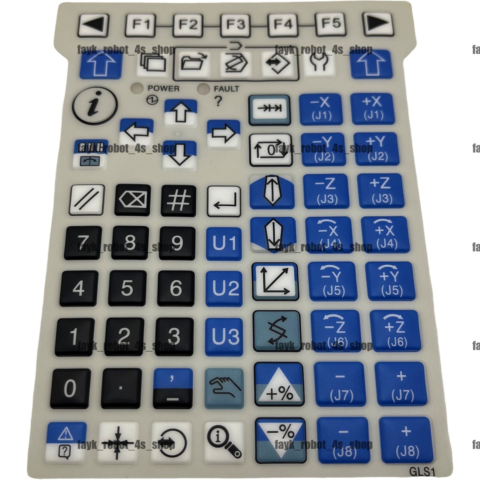 New For Fanuc A05B-2255/A05B-2256 flex pendant keypad Front Overlay button film