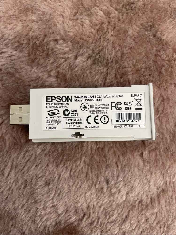 Epson Powerlite Projector Wireless LAN 802.11 USB Adapter WN6501CEP