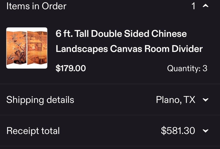 OrientalFurniture 6 ft Double Sided Asian Landscape Canvas Room Divider