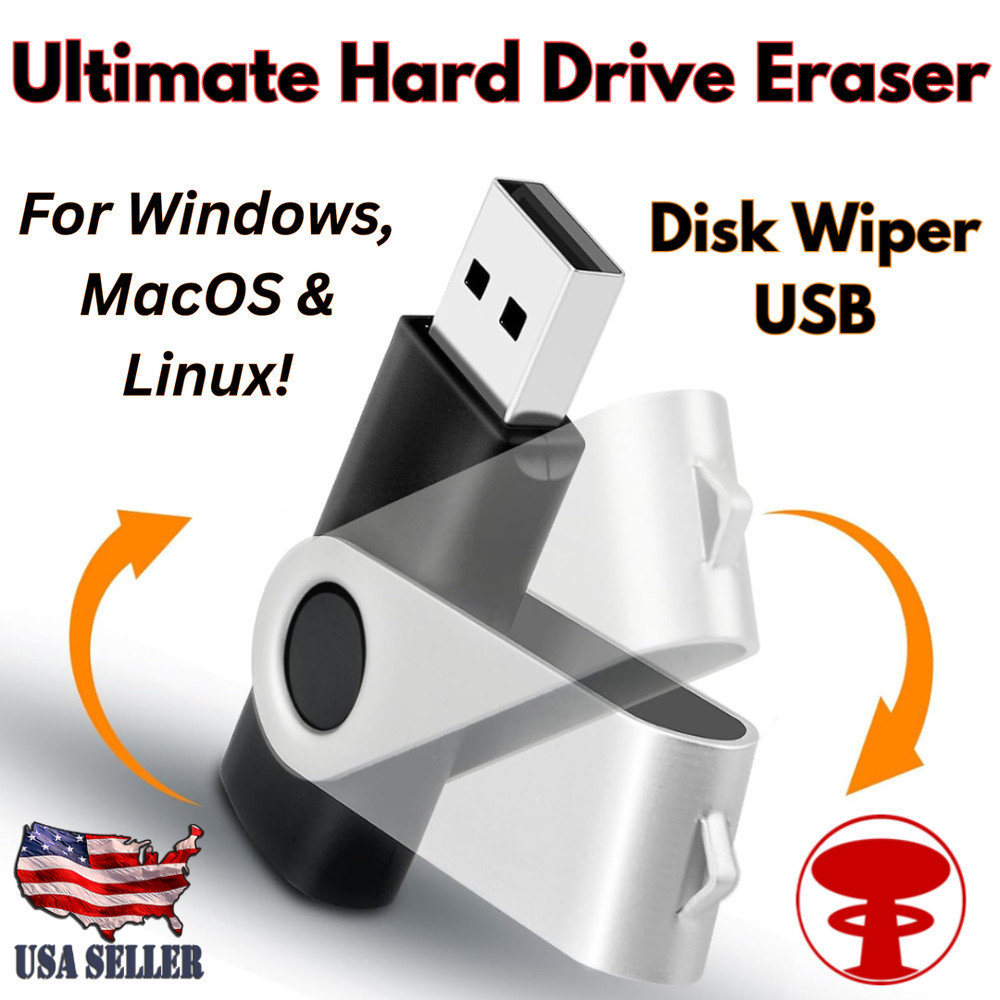 DBAN - Hard Drive Eraser (Bootable USB) - Nuke, Remove, Destroy, and Disk Wiper