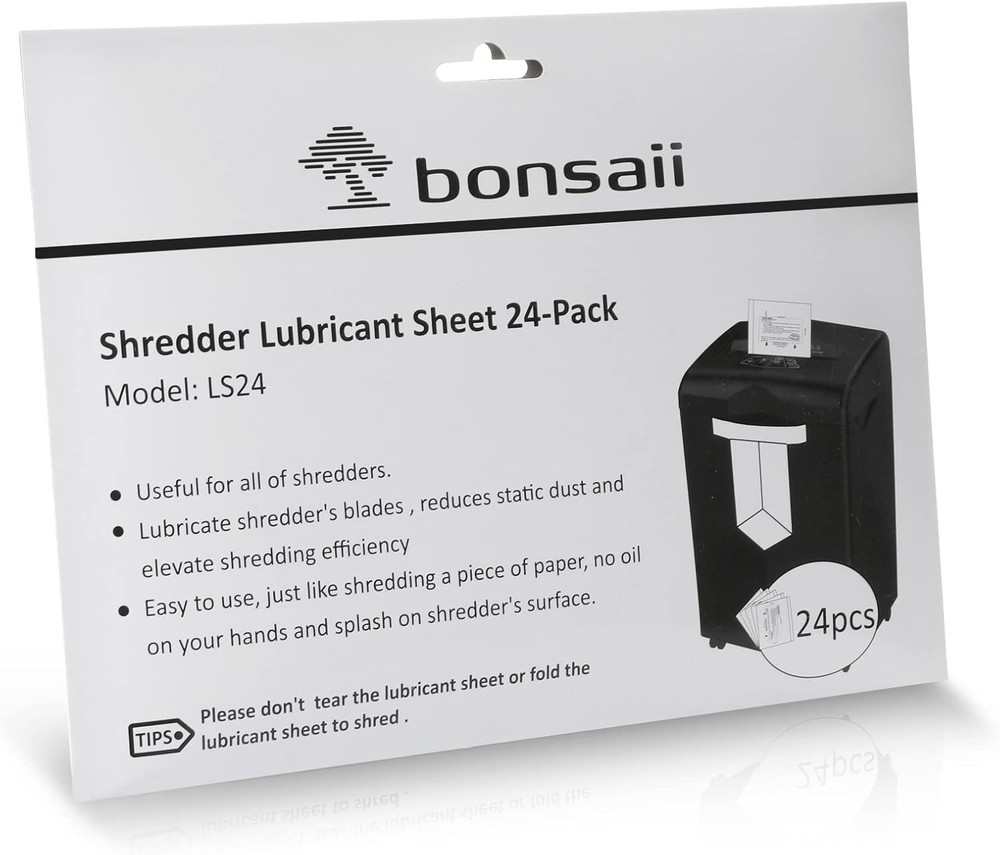 Professional Shredder Maintenance: 24-Pack Lubricant Sheets for All Models