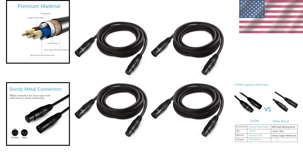 Flexible DMX Cable for Moving Head Lights