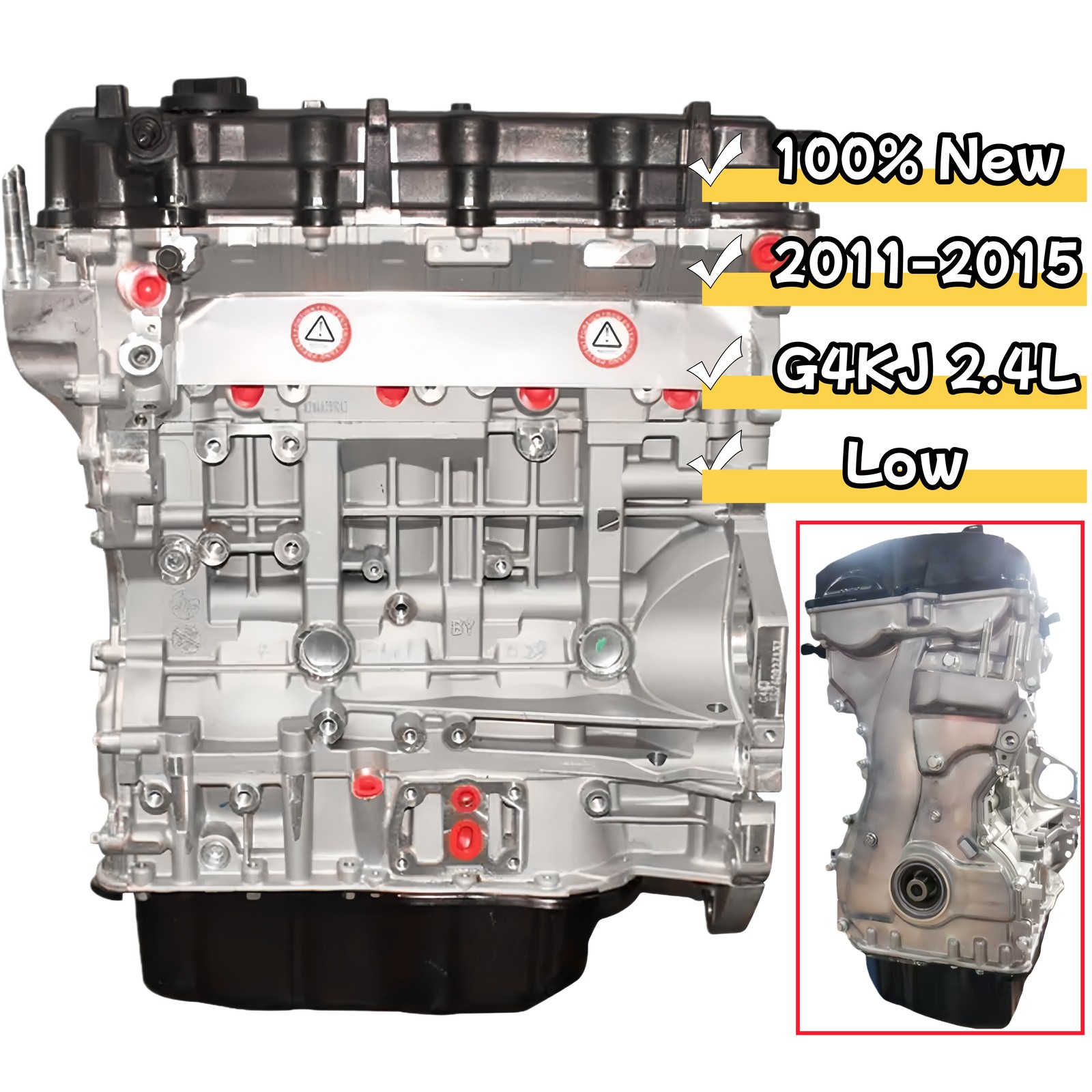 New Long block Engine Assembly G4KJ For 11-15 Hyundai Sonata Kia Optima 2.4L GDi