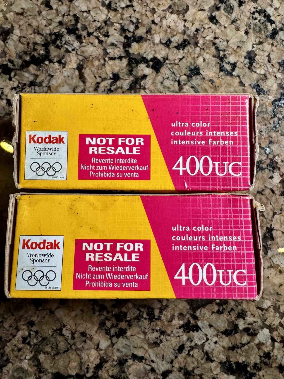 NIB Lot of 2 Kodak PORTRA 400UC Ultra Color 120 ISO 400 - Exp. 10/2004 SAMPLE