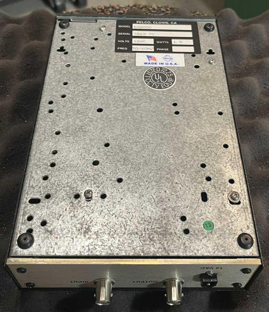 (1) PELCO EA2000 HALF-DUPLEX EQUALIZING AMPLIFIER. NOS/NIB.