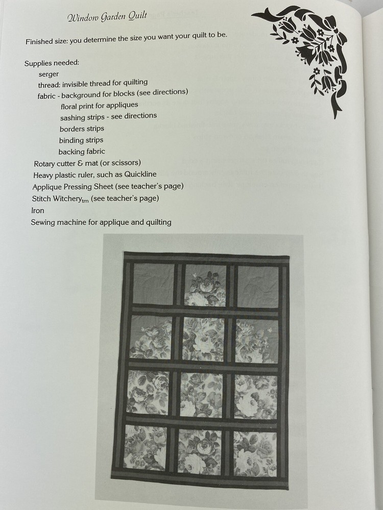 Serger Patchwork Projects Book Kaye Wood SIGNED 1988 Fast Patchwork Projects