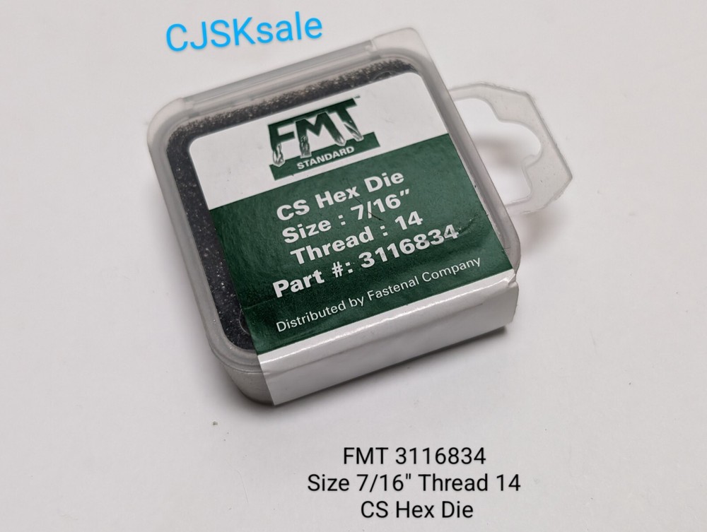FMT 3116834  7/16" Thread 14 CS Hex Die (NEW).
