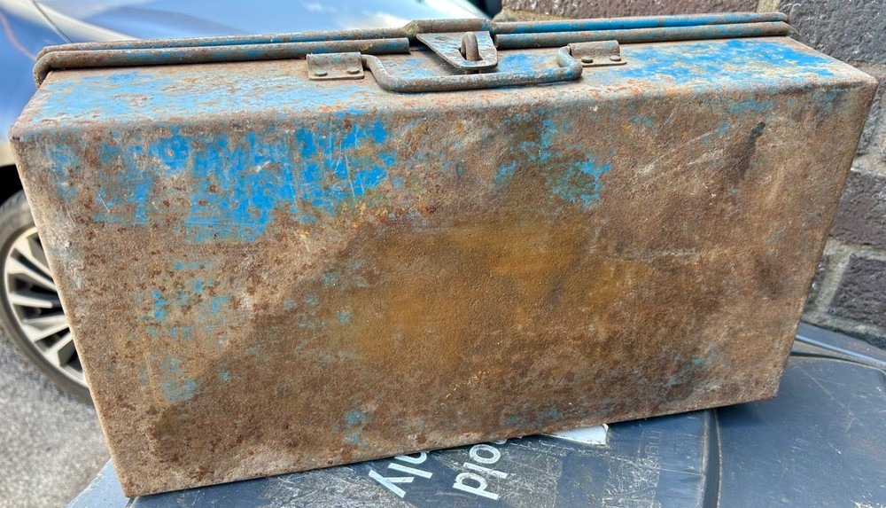 Vintage metal tool box