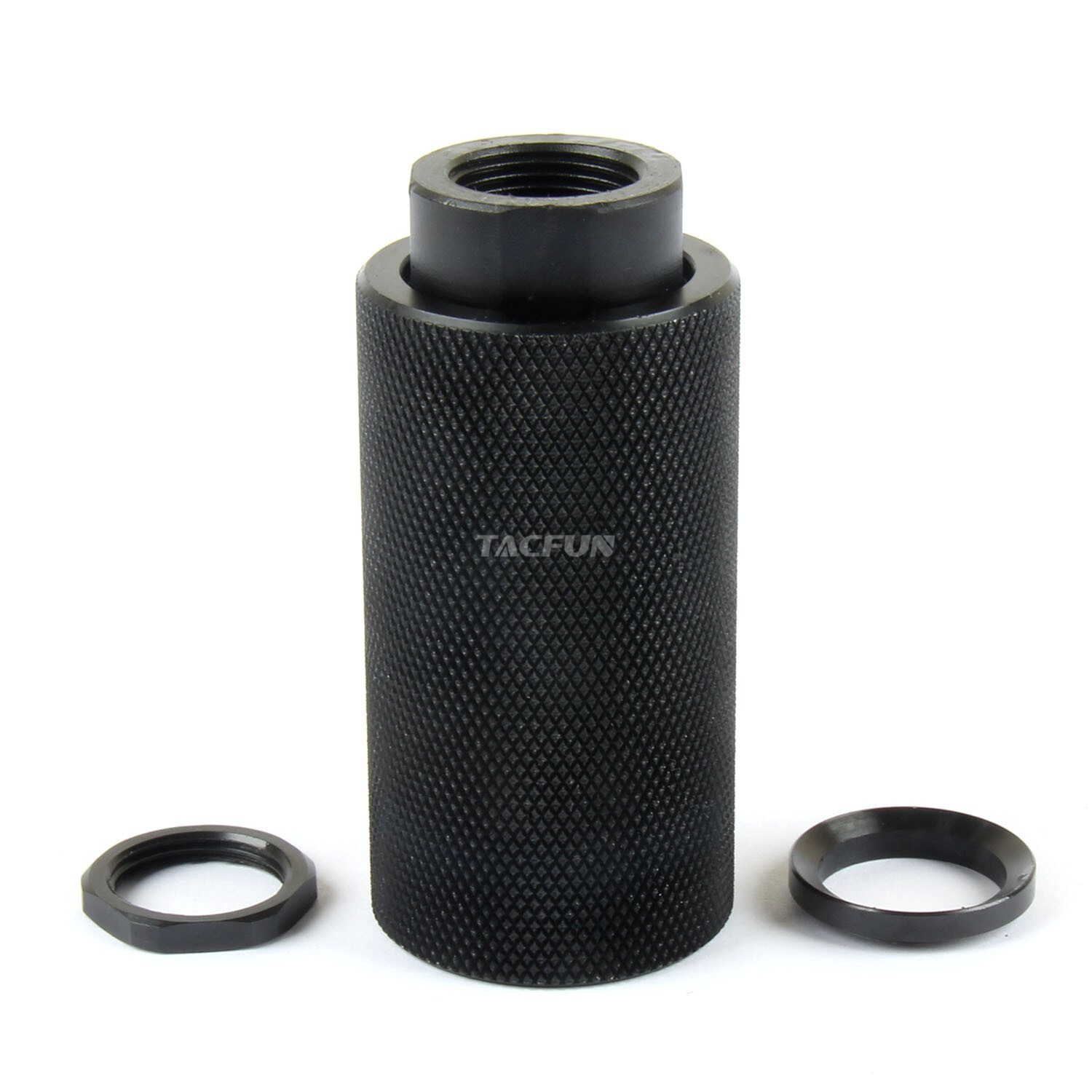 Steel Muzzle Brake 5/8X24 TPI + Knurled Forwarder