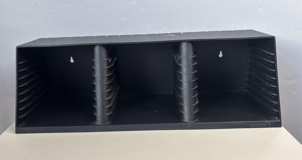 Laserline CD Stackable 30 Capacity Black Plastic Shelf Storage