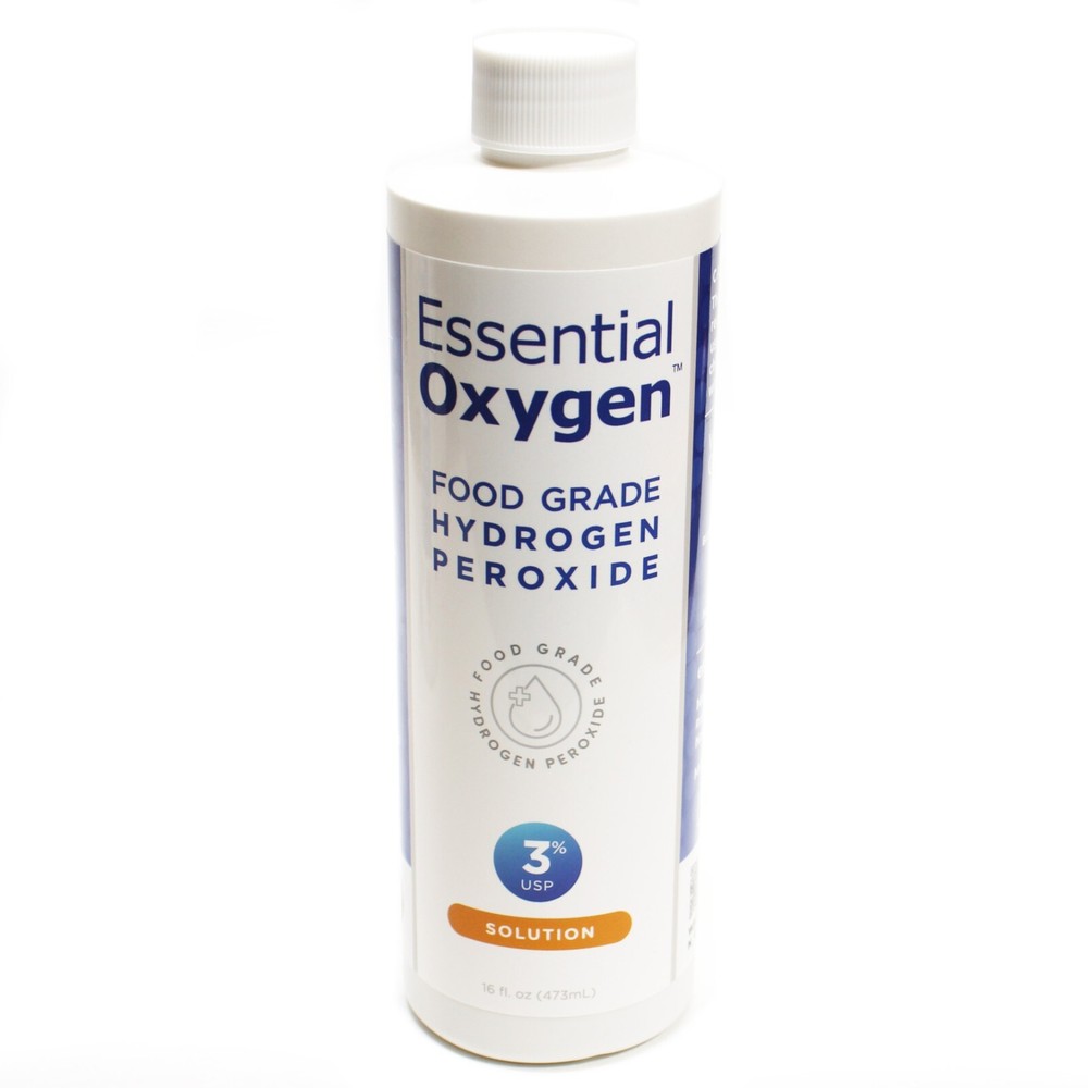 2X Essential Oxygen Food Grade Hydrogen Peroxide 3% Solution 16 fl oz Liquid
